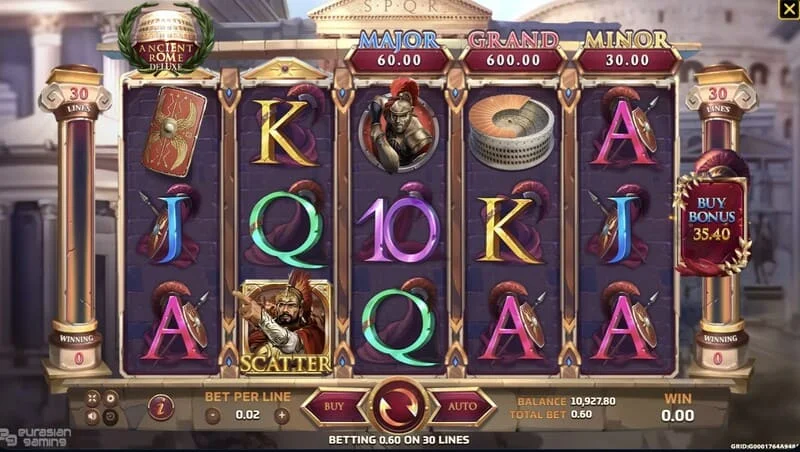 Ancient Rome Deluxe AI - ScatterとFree Spins